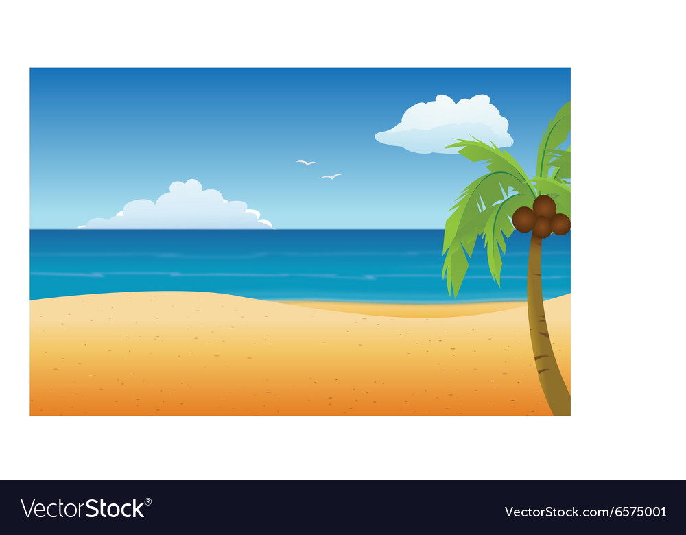 Beach empty Royalty Free Vector Image - VectorStock