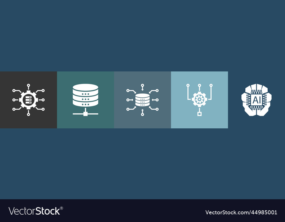 Big data icons infographic design template