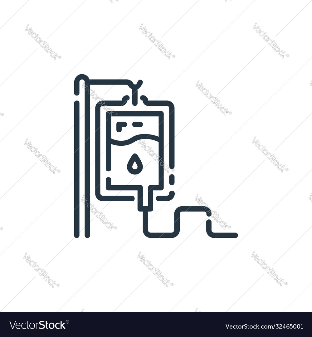Blutbeutel-Symbol editierbarer Schlaganfall vector image Blutbeutel-Symbol editierbarer Schlaganfall