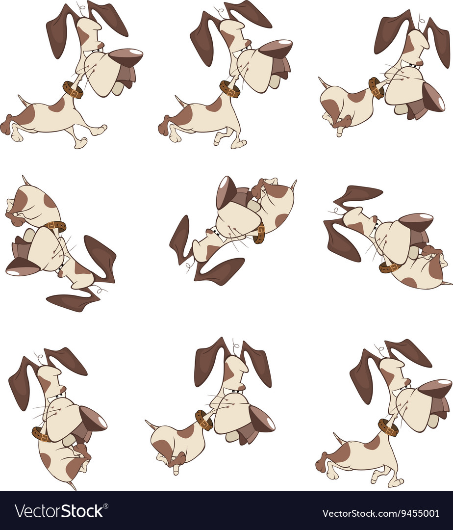 Cartoon character cute hunting dog