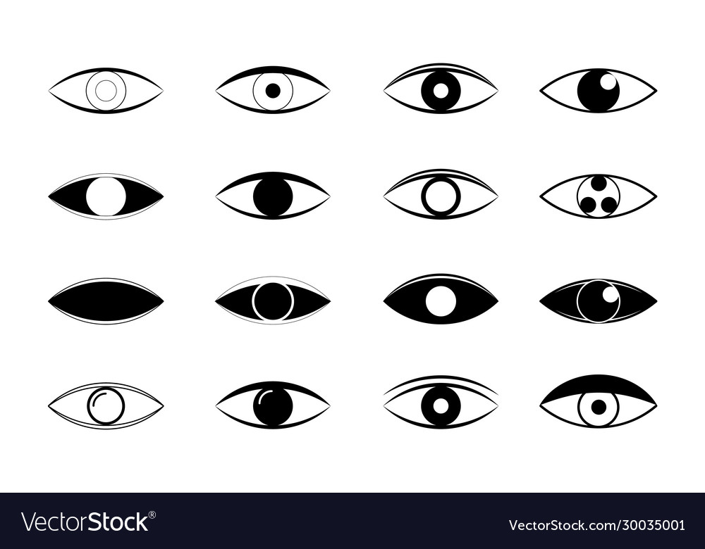Augensymbole menschliche Augen