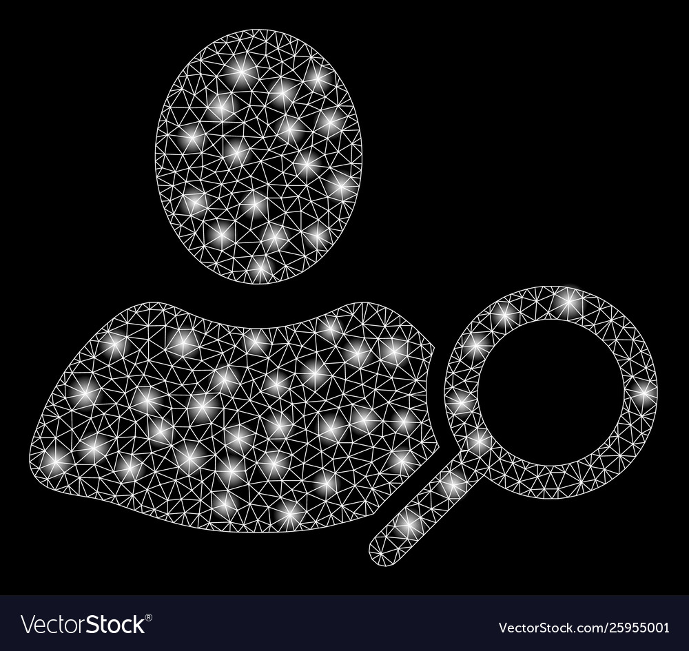 Flare mesh 2d find user with flash spots vector image Flare mesh 2d find user with flash spots