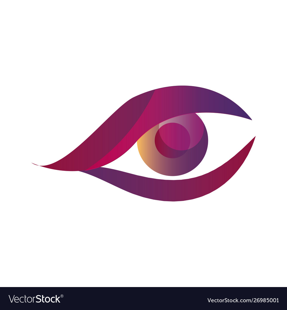 Human eye isometric on white background