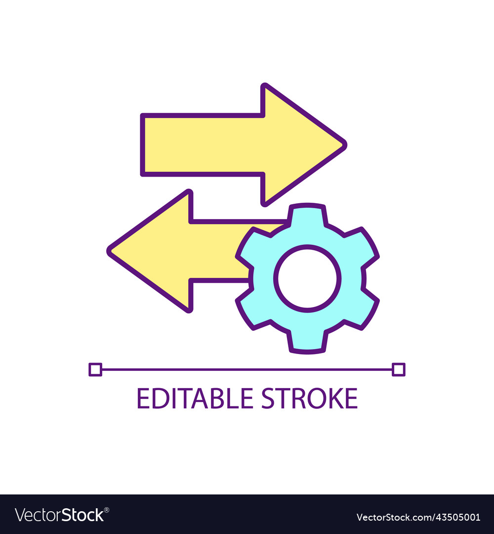 Interaction during process rgb color icon Vector Image