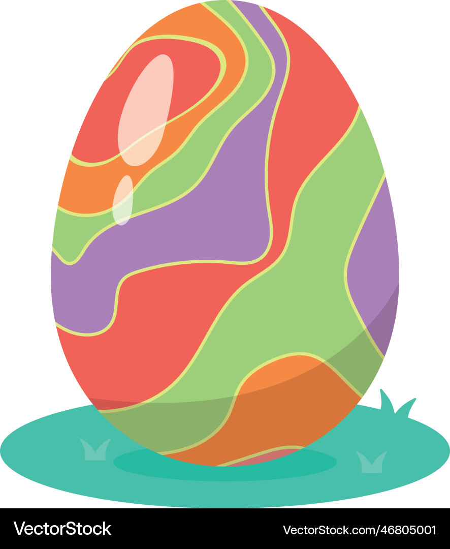 Isolated colored easter egg icon Royalty Free Vector Image
