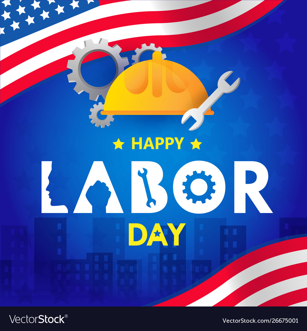 Labor day in america background design template