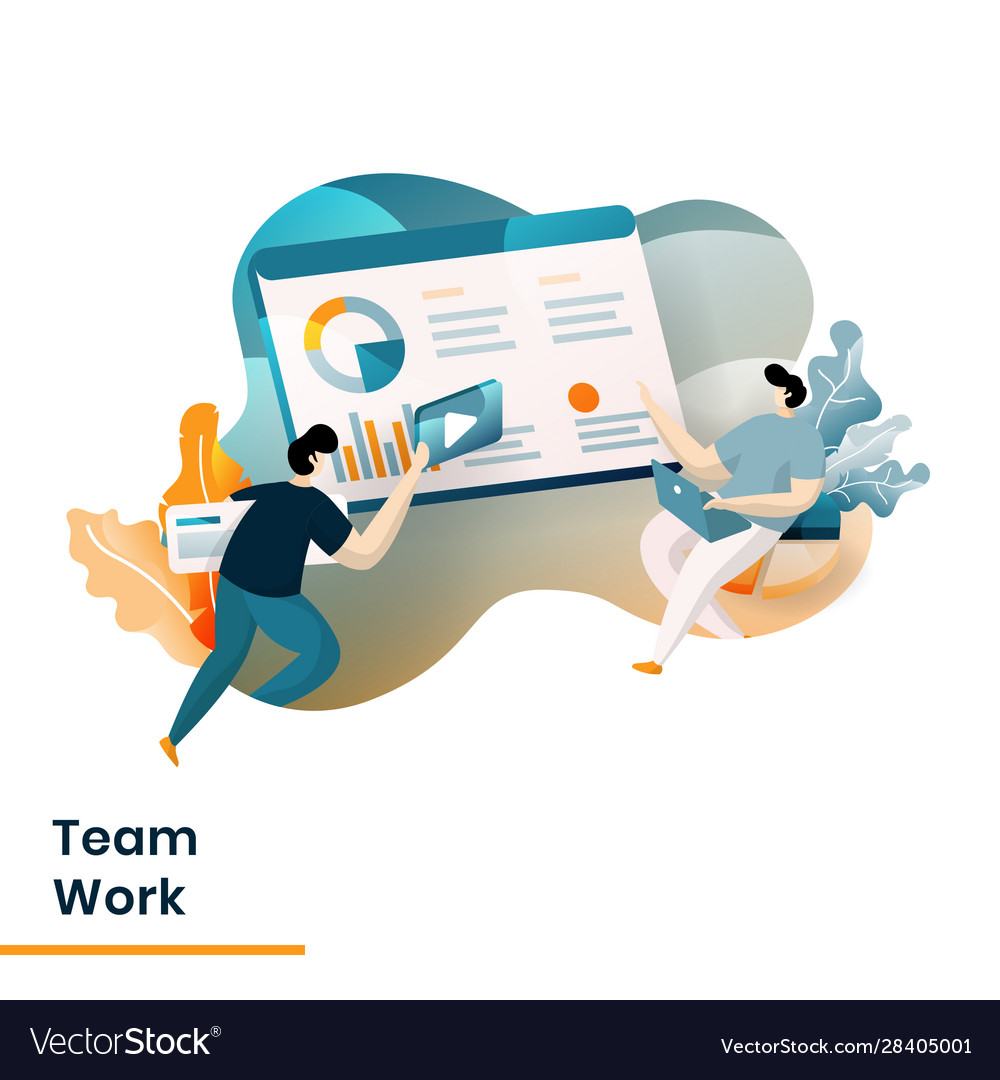 Landing Page Team arbeiten modern