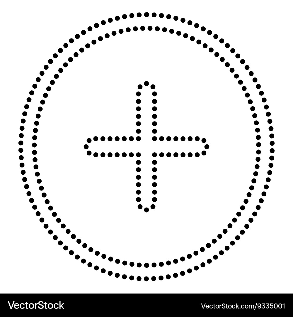Positives Symbol plus Zeichen Lizenzfreies Vektorbild