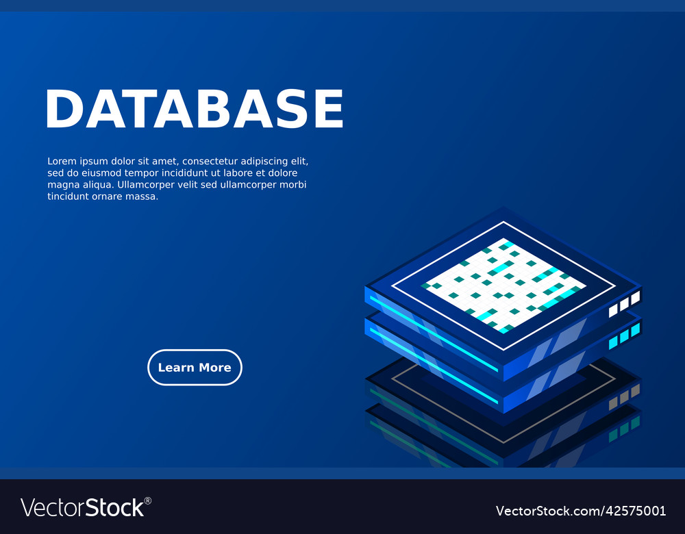 Set of server room icons data center and database
