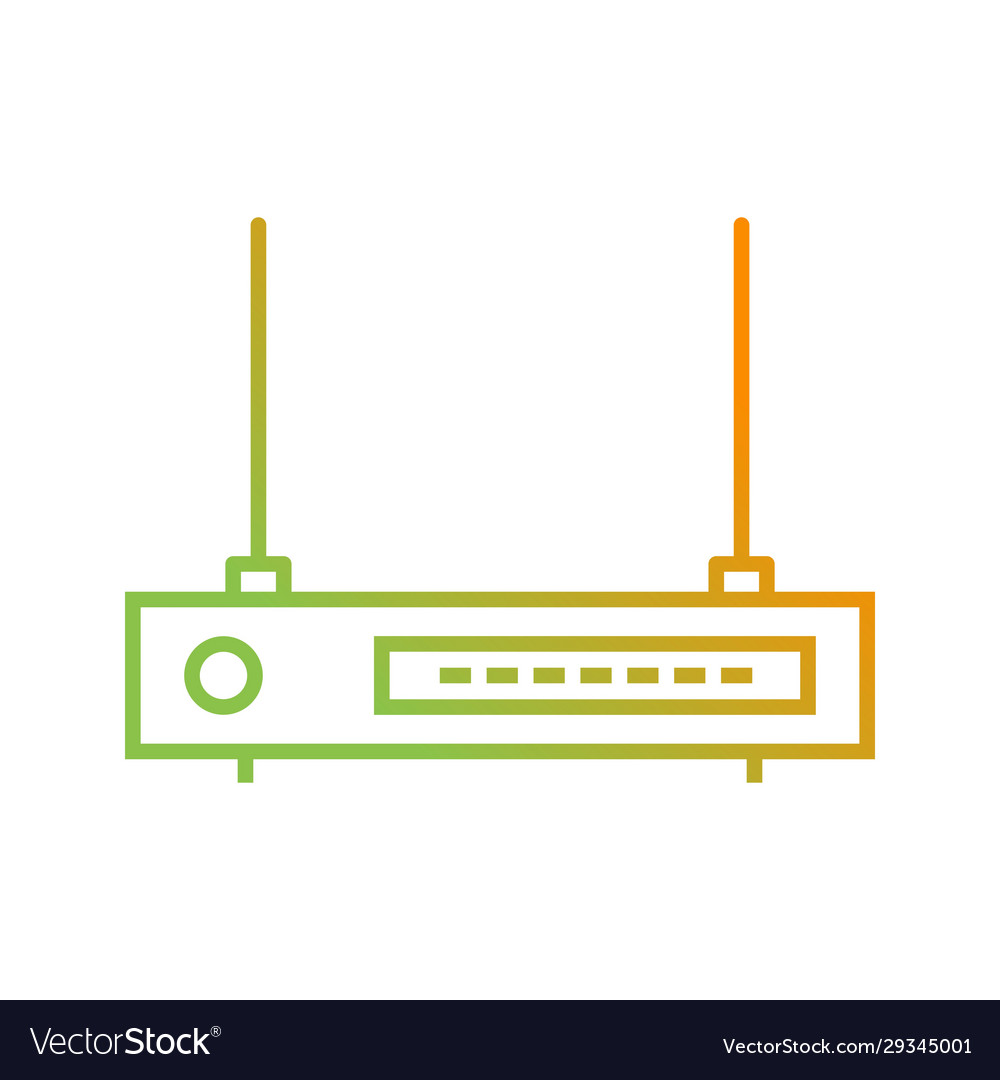 Unique wifi router line icon