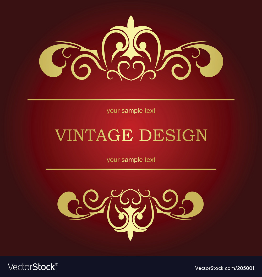 Vintage template Royalty Free Vector Image - VectorStock