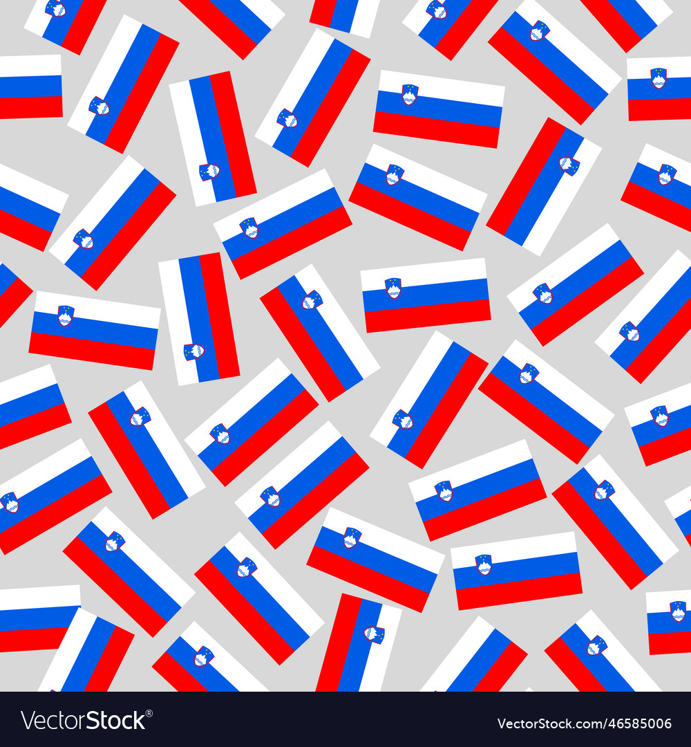 Bright pattern with flag of slovenia happy Vector Image