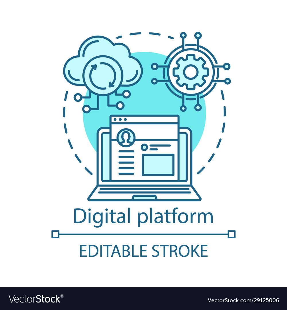 Digital Platform Concept Icon