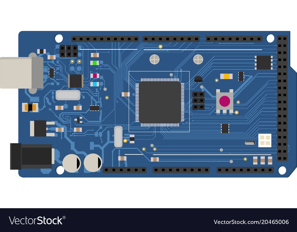 Diy electronic mega board with a microprocessor