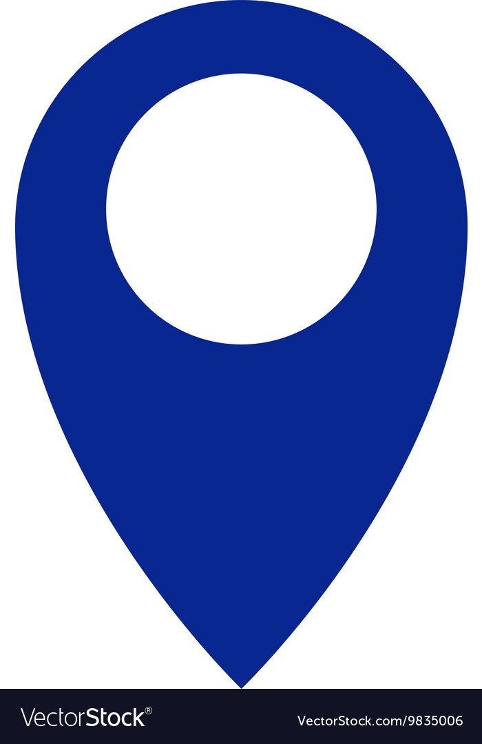 Flat paper cut style icon of map pointer
