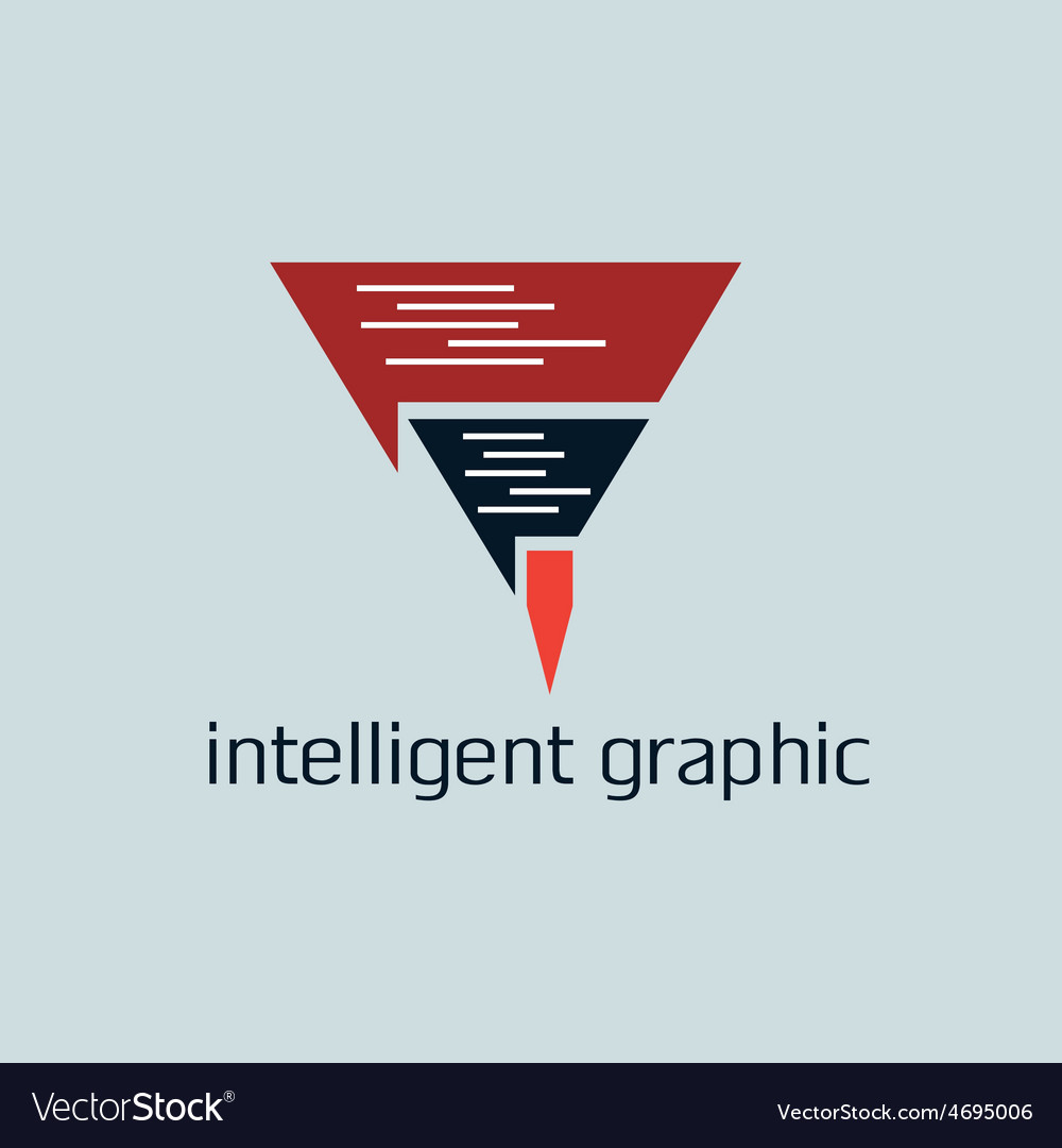 Intelligent graphic concept with pencil