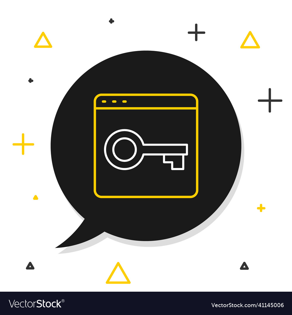 Line sichern Sie Ihre Website mit https ssl icon vector image Line sichern Sie Ihre Website mit https ssl icon