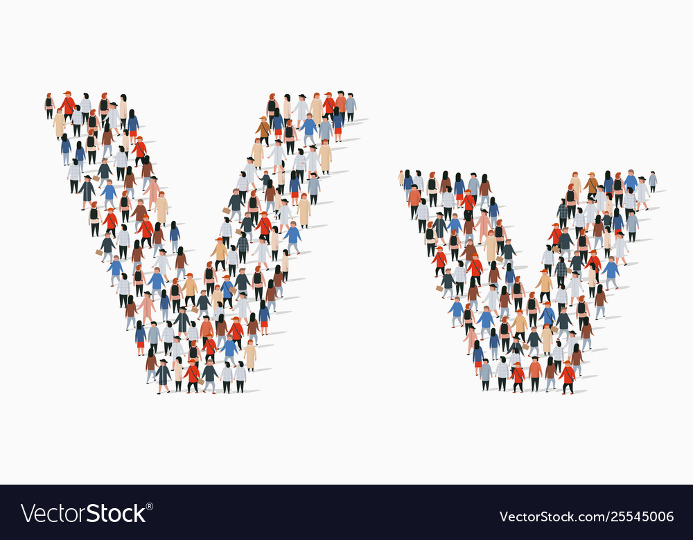 Personen Forming Letter V