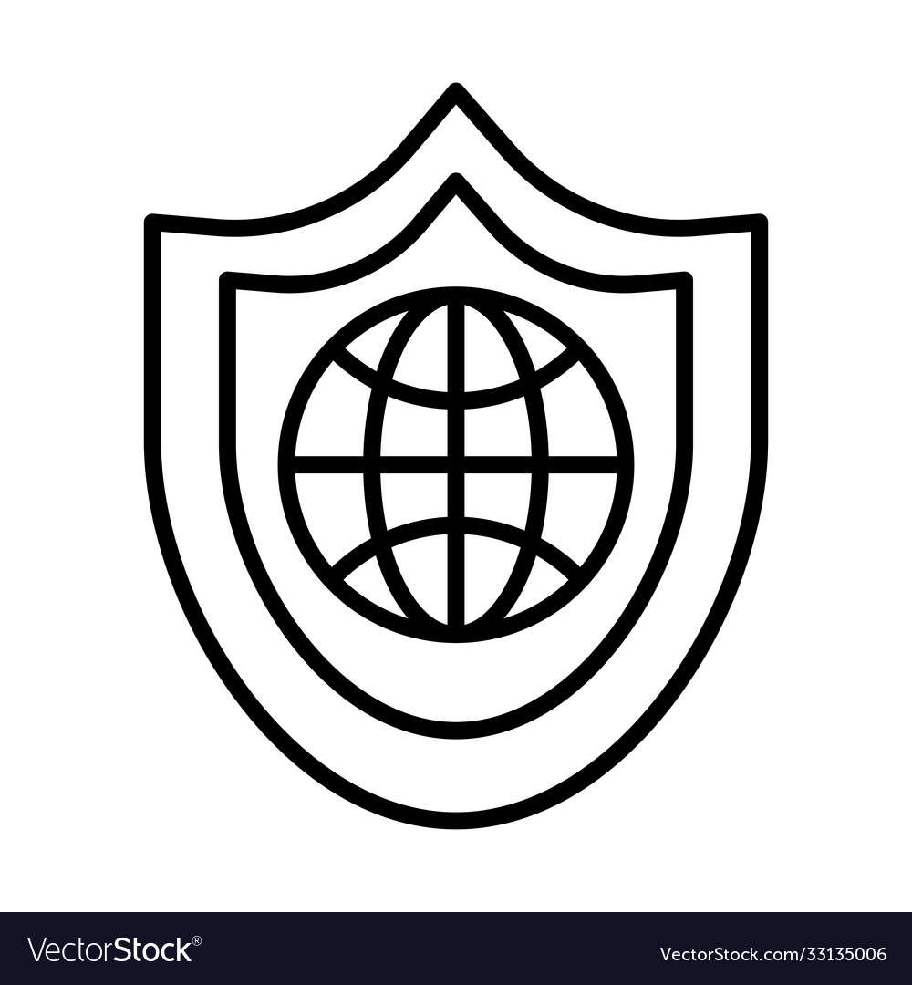 Sphere browser in shield line style