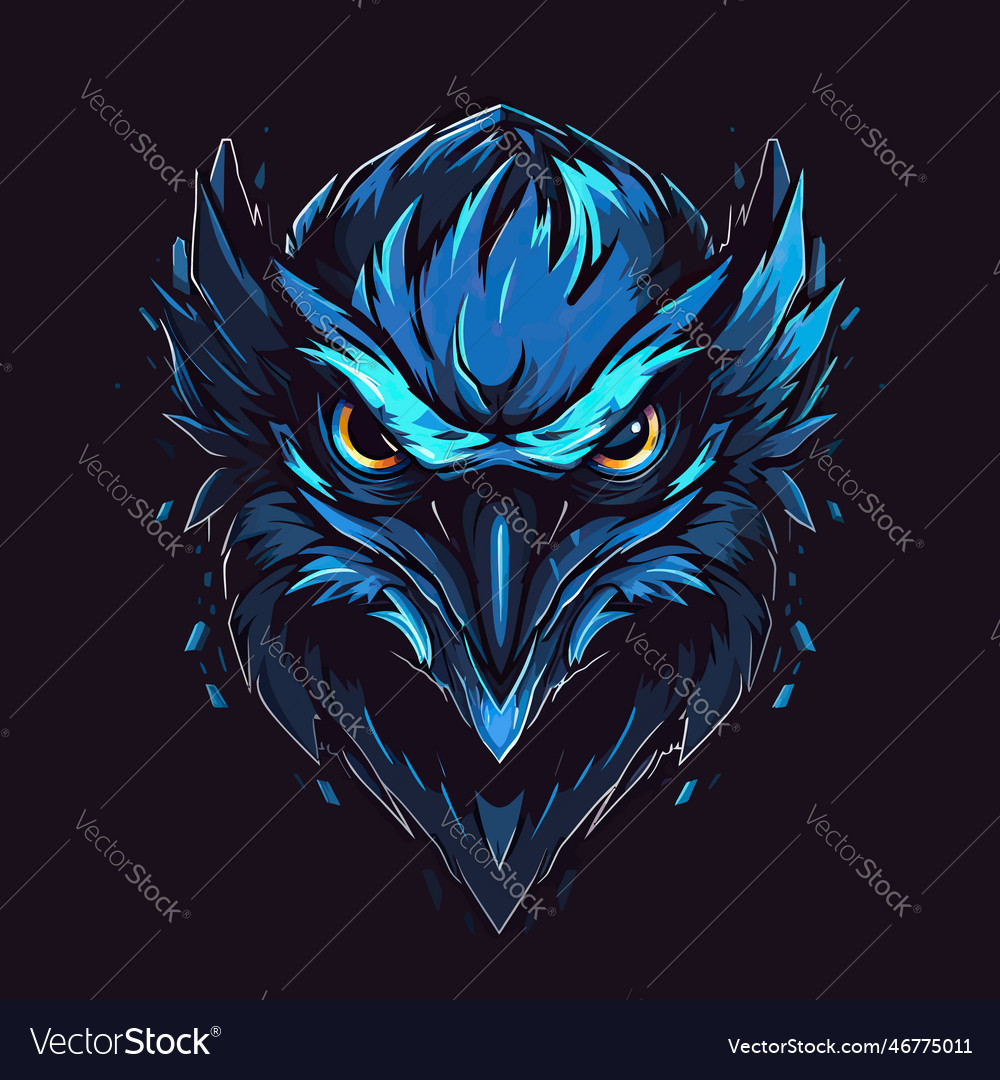 A logo of angry eagle s head designed