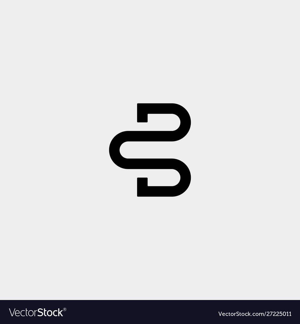 Letter ps sb b bs logo design simple