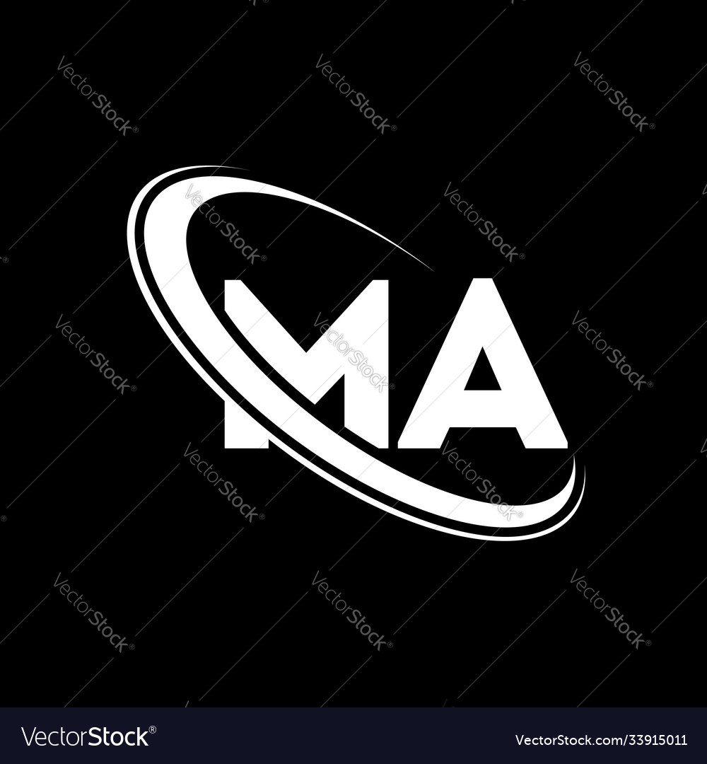 Ma logo m a design white letter mam