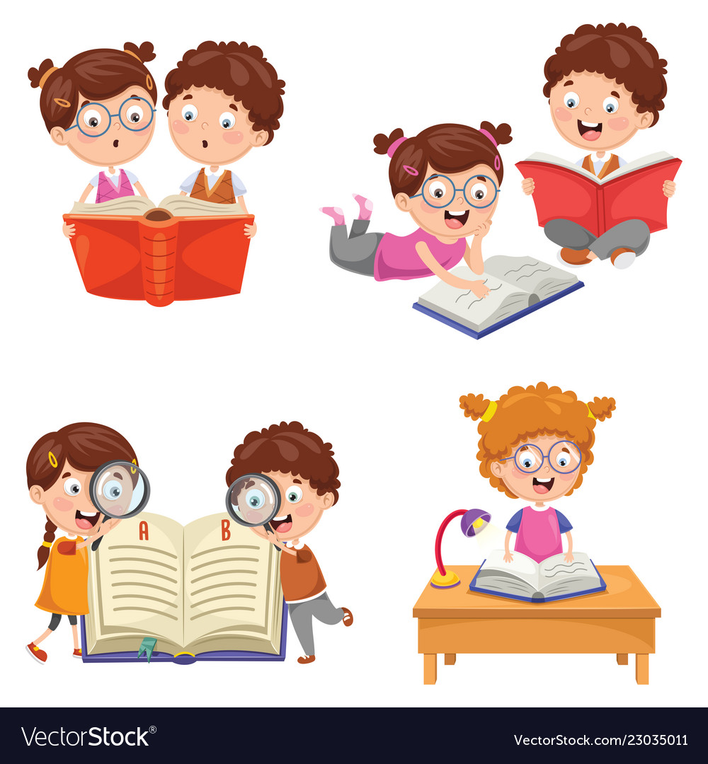 Of school children Royalty Free Vector Image - VectorStock