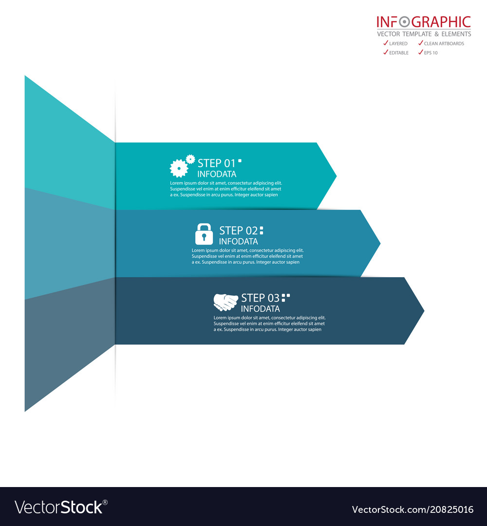 Abstraktes Element Infografik 3 Option Design