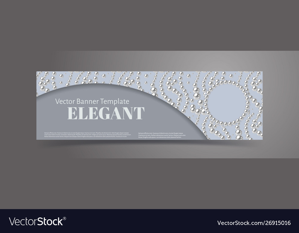 Banner template with pearl pattern background