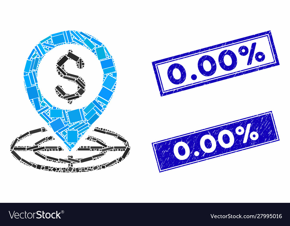 Financial crosshair mosaic and distress rectangle