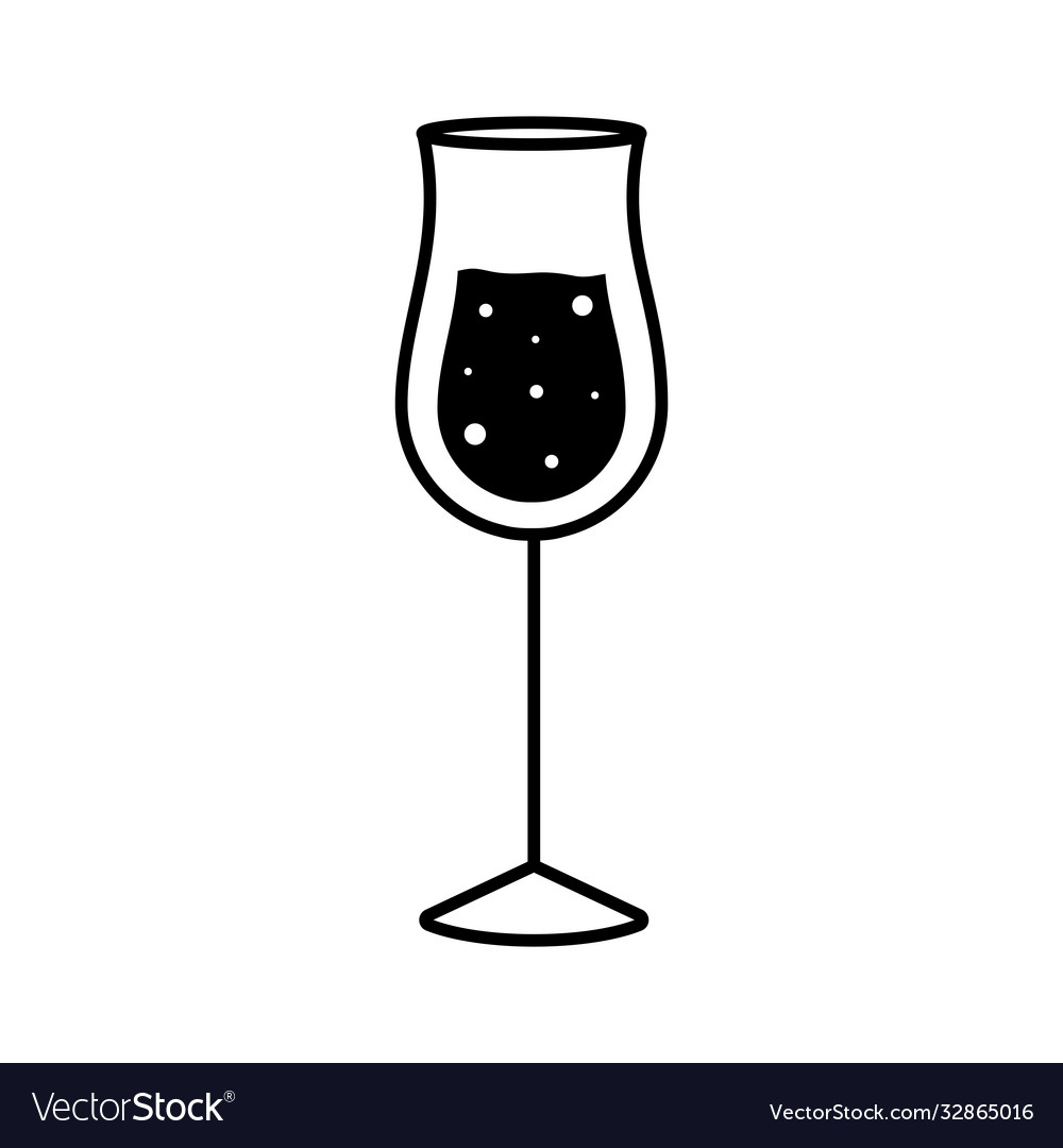 Grappa cocktail glass cup silhouette style icon