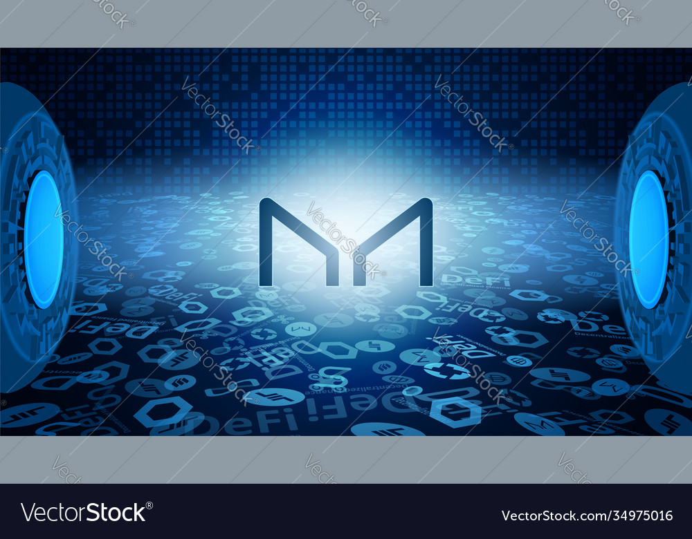 Maker mkr token symbol defi system shining