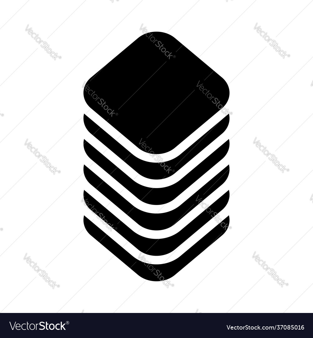 Multitier layered icon for computing or generic vector image Multitier layered icon for computing or generic