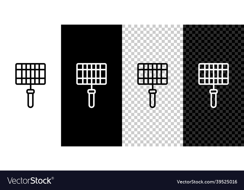 Set line barbecue steel grid icon isolated