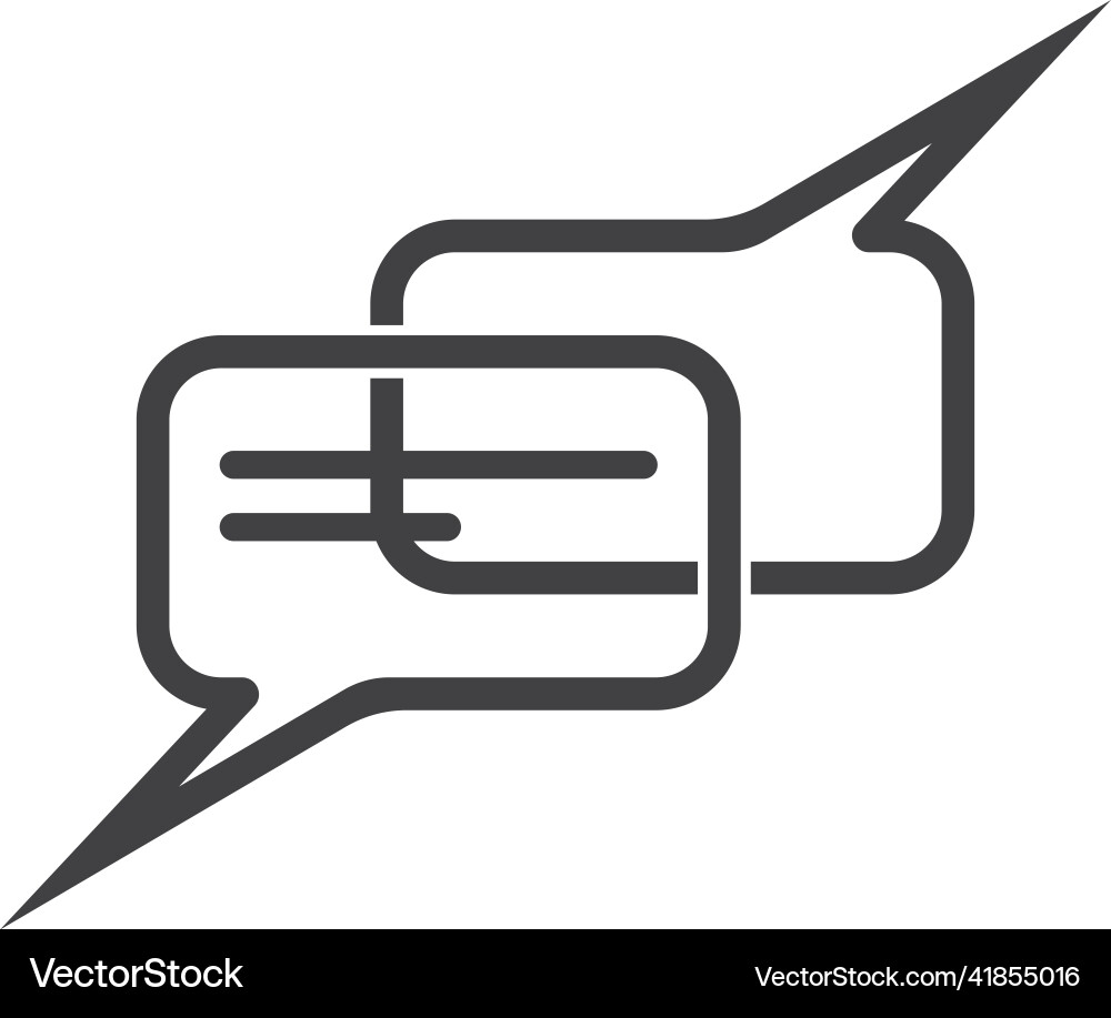 Speech bubble icon logo Royalty Free Vector Image
