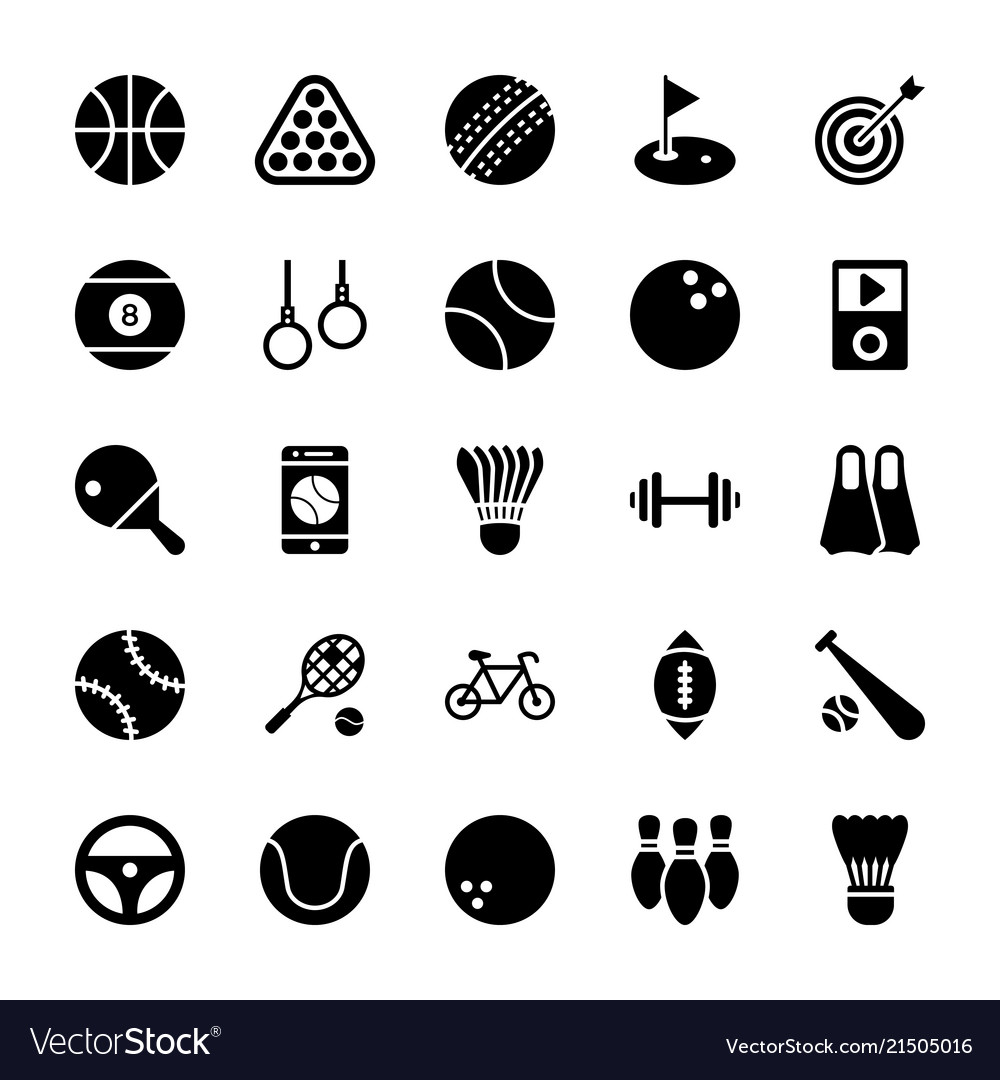 Sports glyph icons