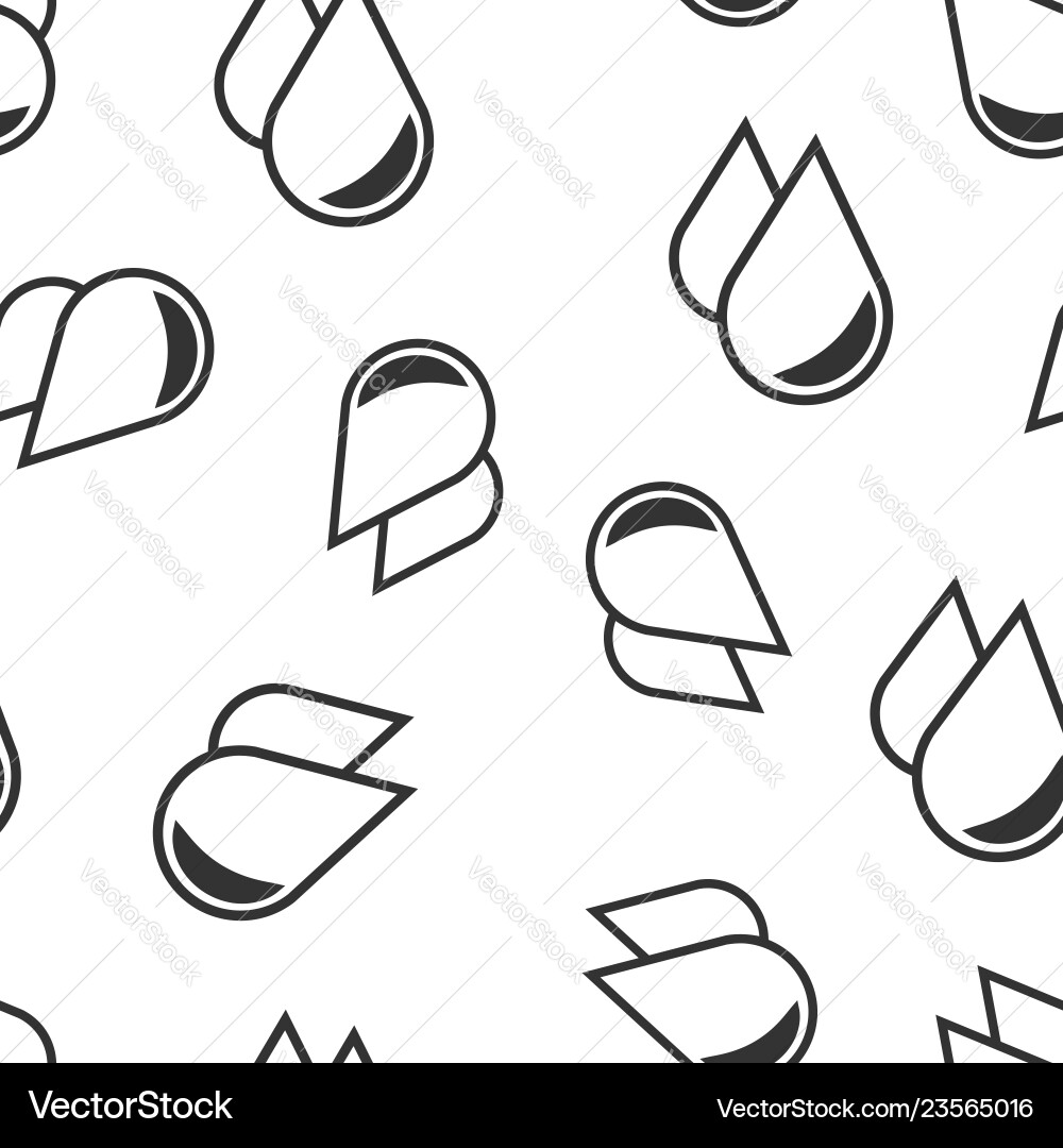 Water drop icon seamless pattern background Vector Image