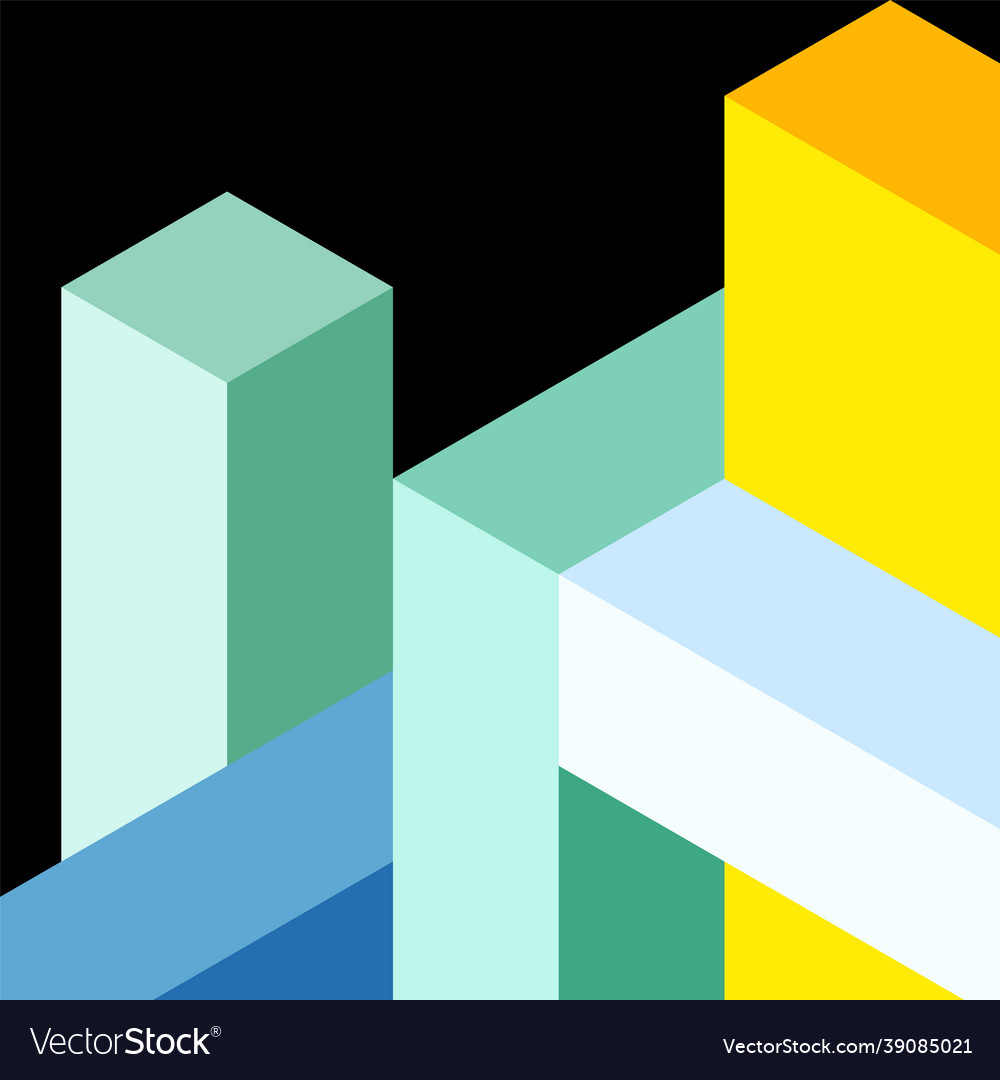 Abstract background 3d cubes cubic elements vector image Abstract background 3d cubes cubic elements