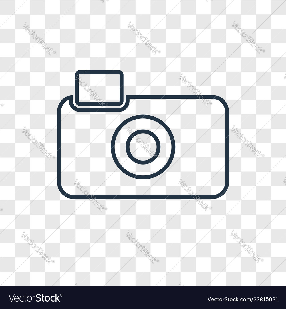 Camera concept linear icon isolated Royalty Free Vector