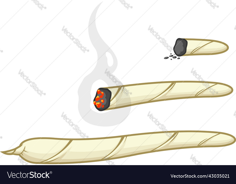 Cartoon marijuana joints or cigarettes