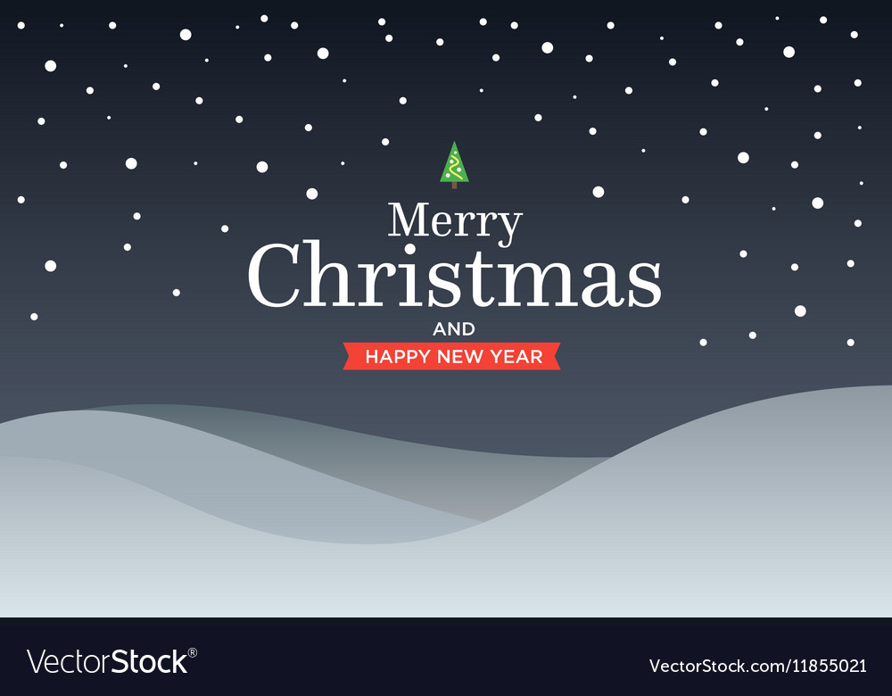 Classic marry christmas background with green Vector Image