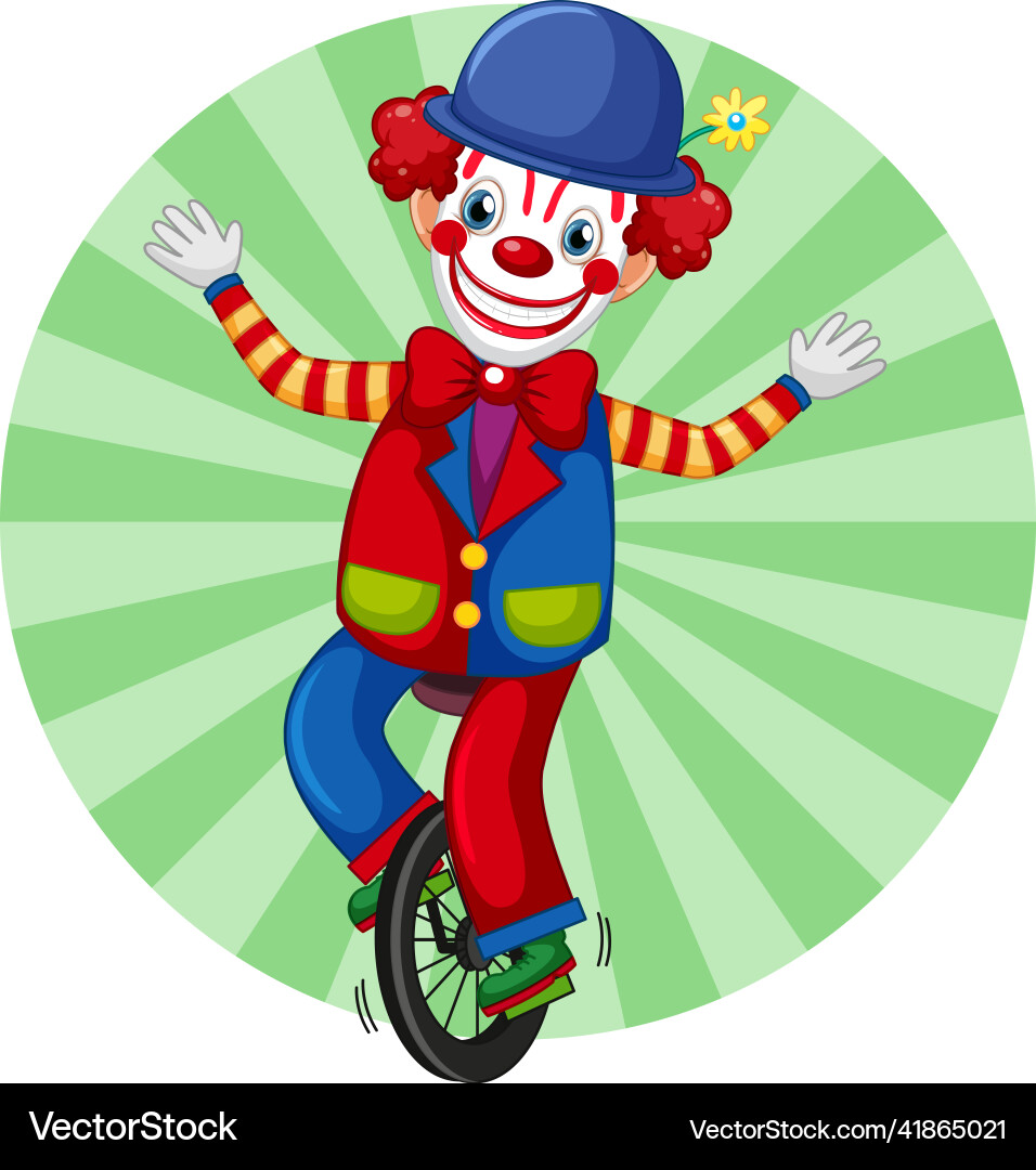 Colourful Clown Cartoon Character Royalty Free Vector Image