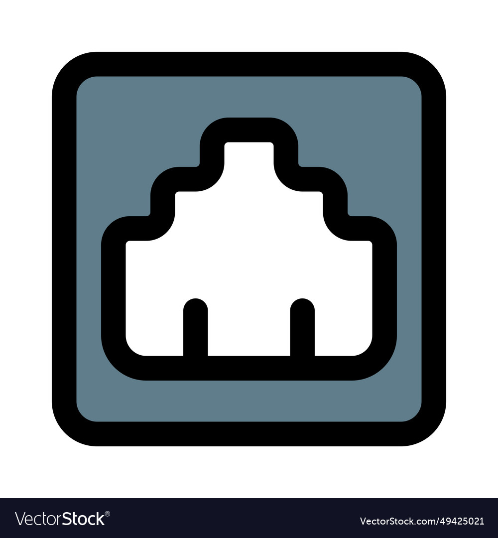 Ethernet port used to connect a network device