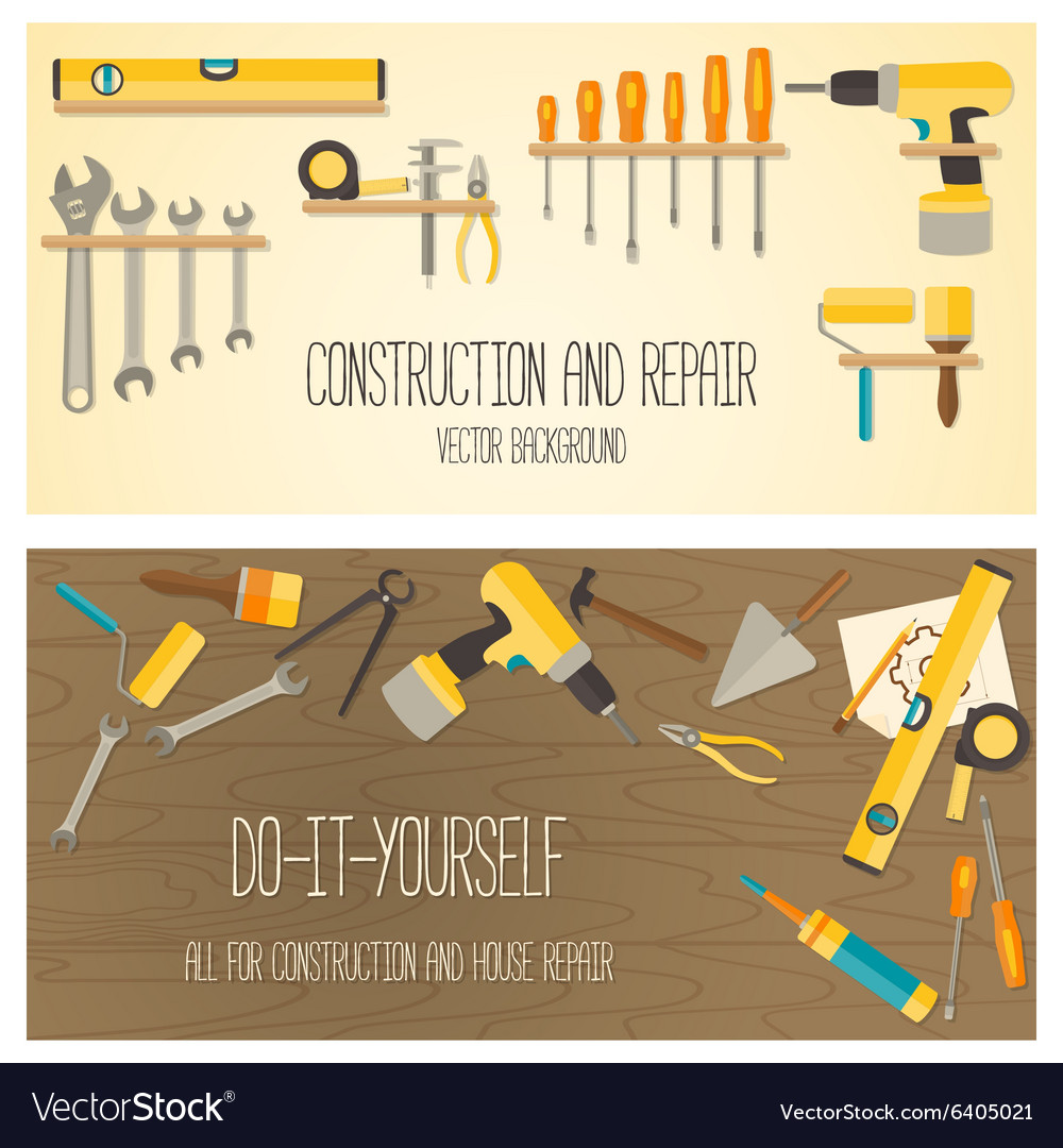 DIY Tools Do It Yourself Background Illustration For Home