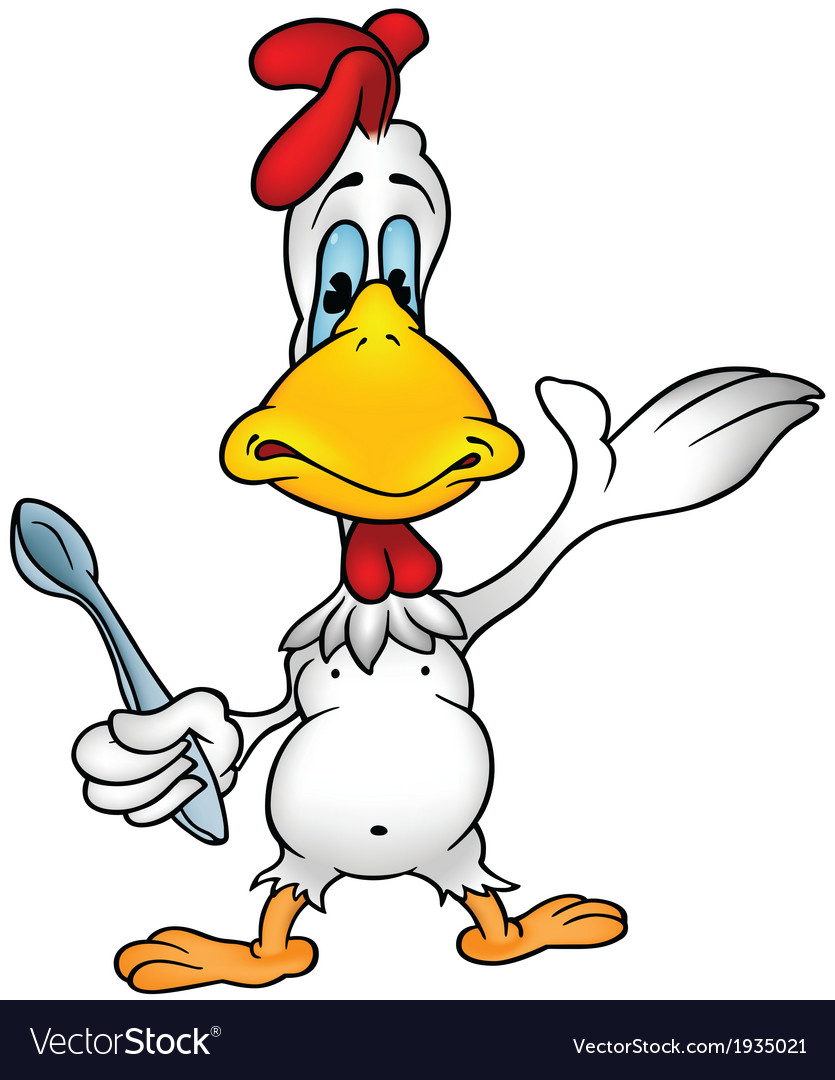 Hen with spoon