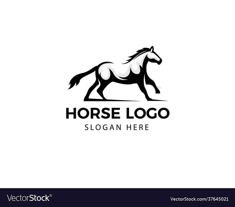Pferd Logo kreative Zeichnung vector image Pferd Logo kreative Zeichnung