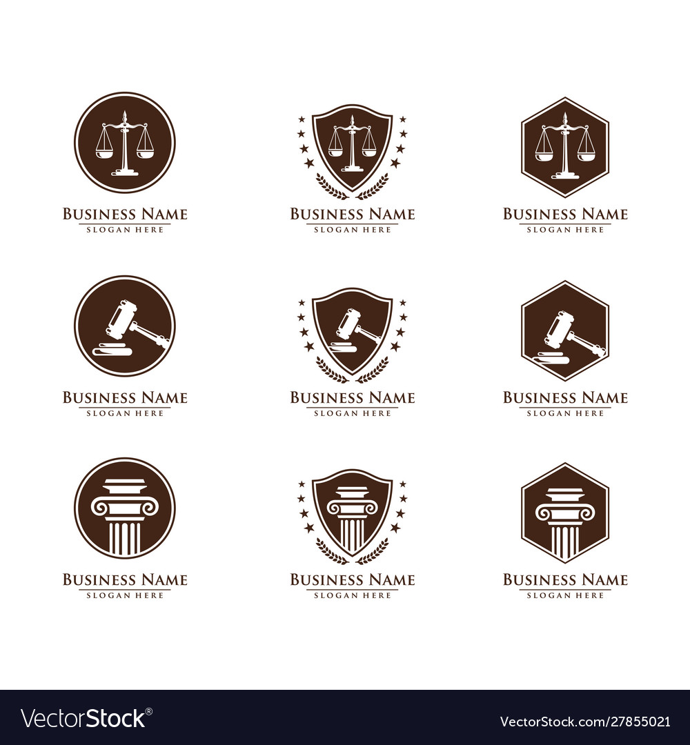 Law and attorney firm logo design