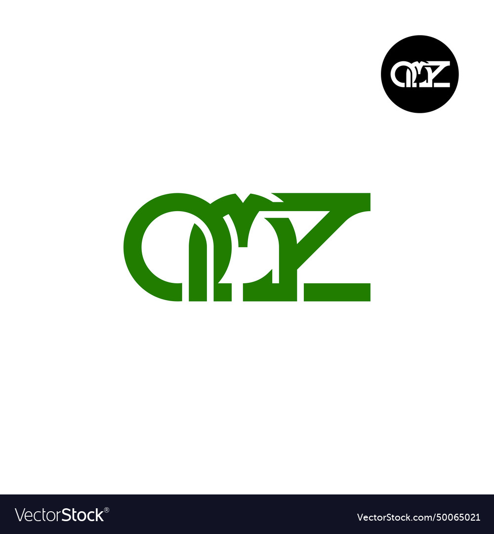 Letter qmz monogram logo design Royalty Free Vector Image
