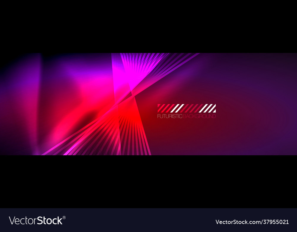 Neon dynamic beams abstract wallpaper Royalty Free Vector