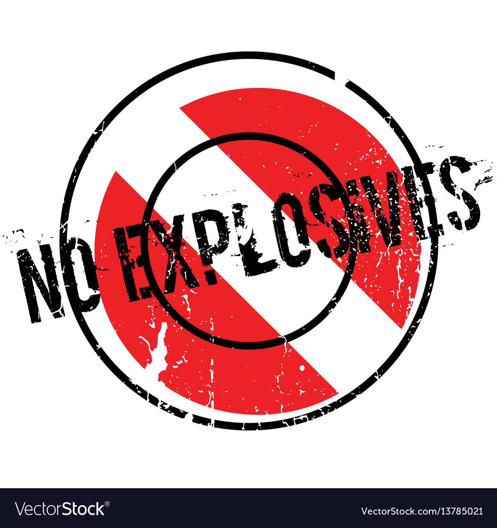 No explosives rubber stamp Royalty Free Vector Image